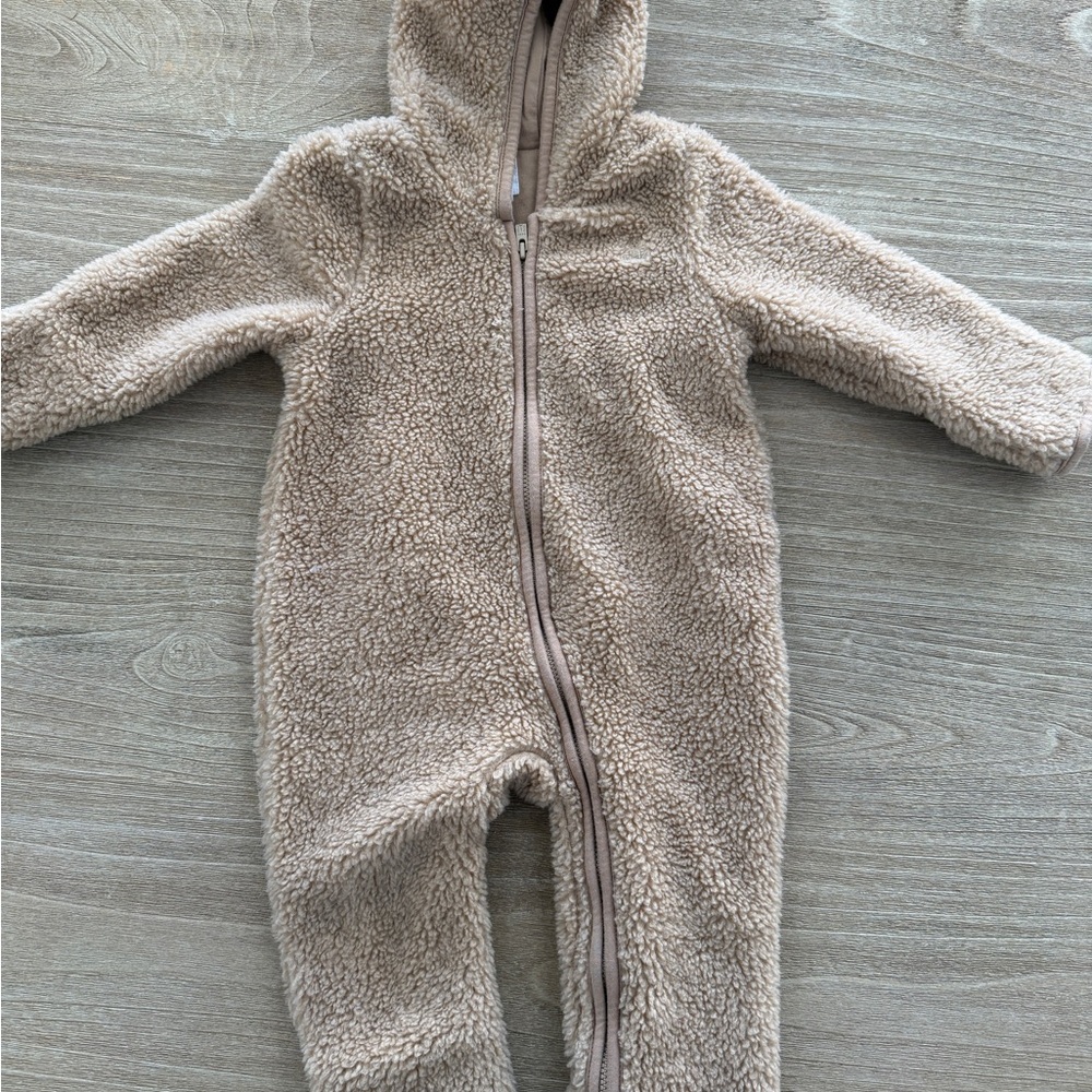 Baby GAP Tan Sherpa Kids One Piece Winter Suit Layering